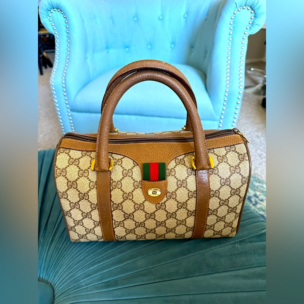 Gucci Boston Bag with sherry line